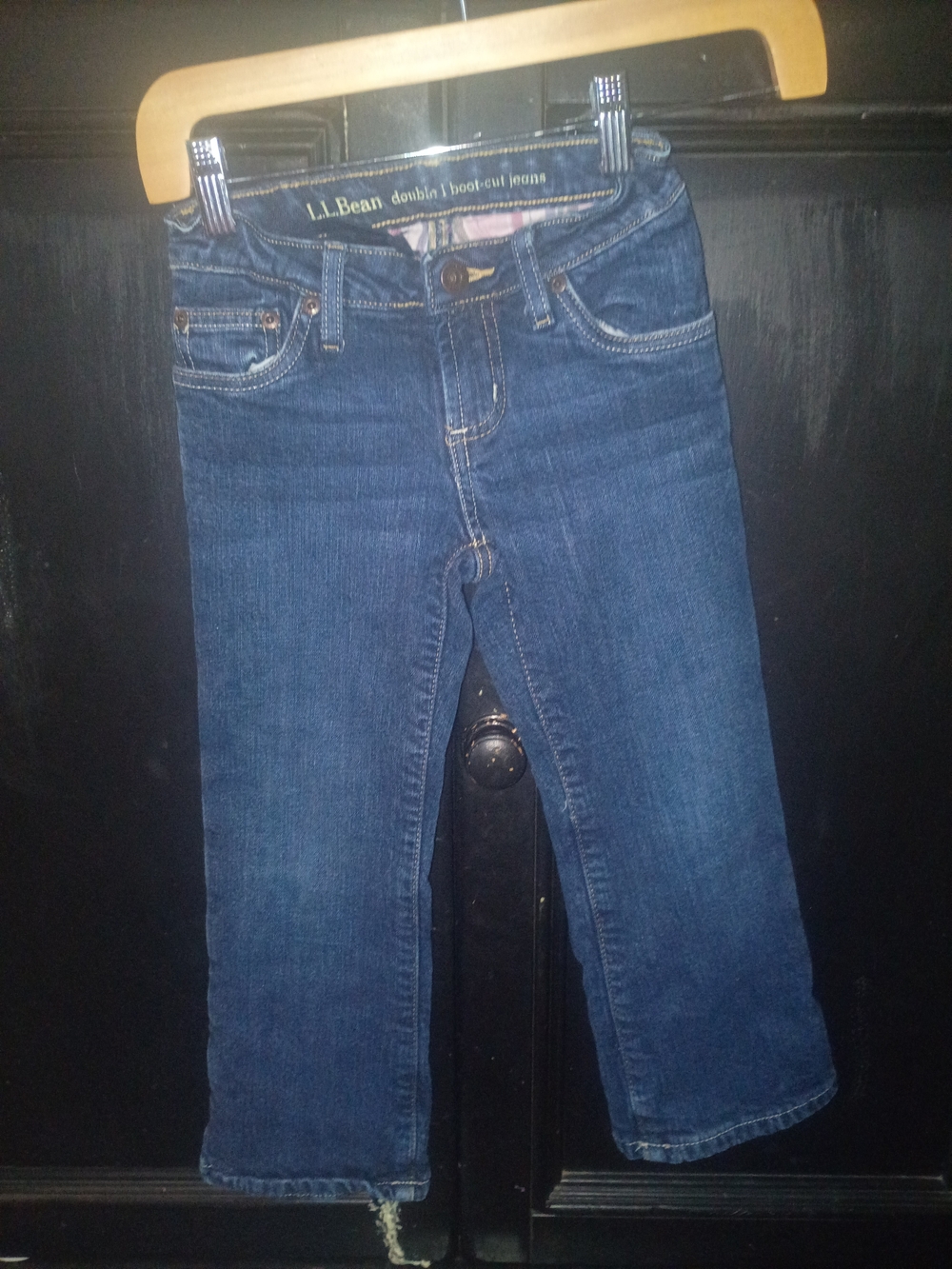 L.L. Bean Girls Medium Blue Boot-Cut Jeans Lined